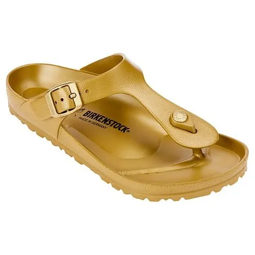 Birkenstock Gizeh Eva Met Gold sold by Zulily