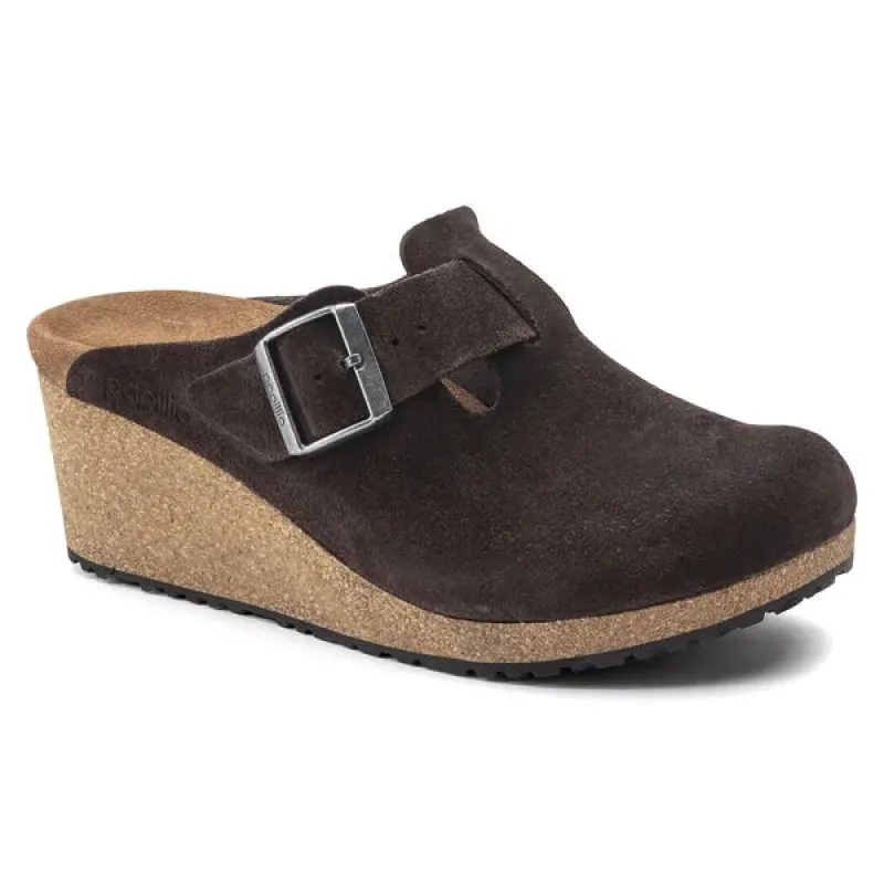 Birkenstock Fanny Suede Leather Roast sold by Zulily