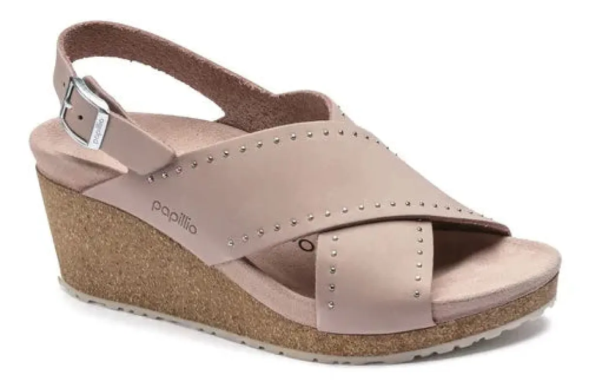 Birkenstock Samira Leather Crystal Rose Rivets sold by Zulily