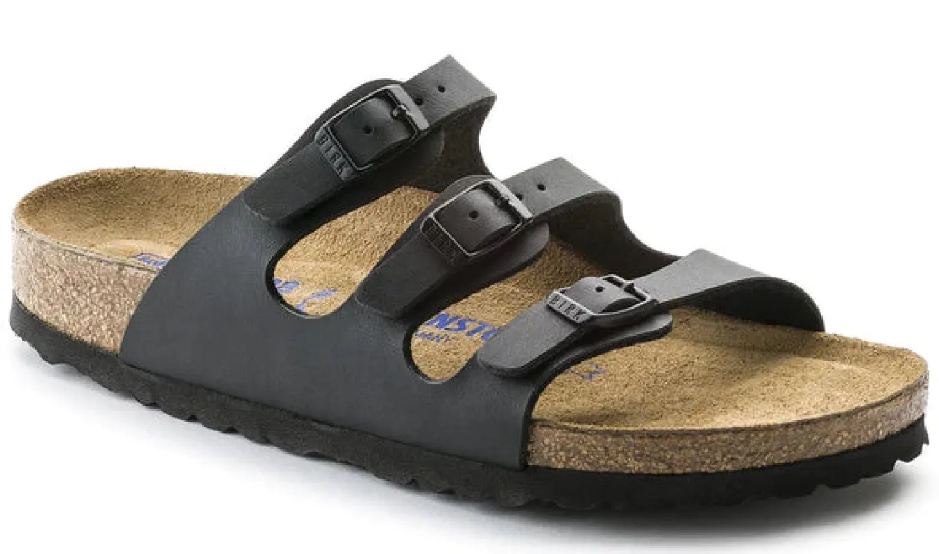 Birkenstock Florida Soft Footbed Birko-Flor Black sold by Zulily