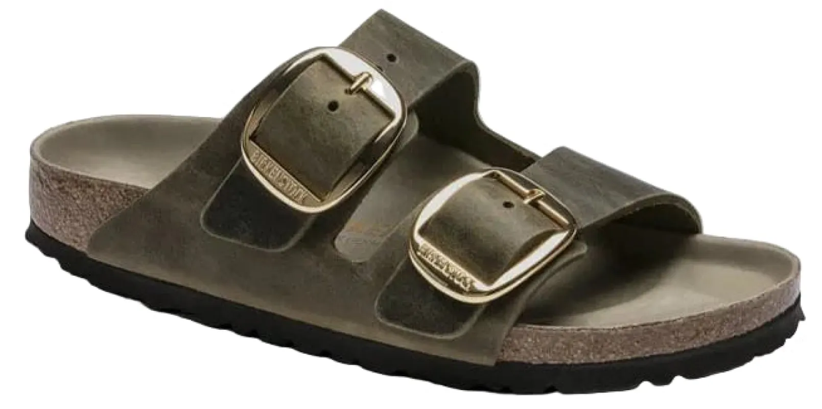 Birkenstock Arizona Big Buckle Oiled Leather Jade sold by Zulily