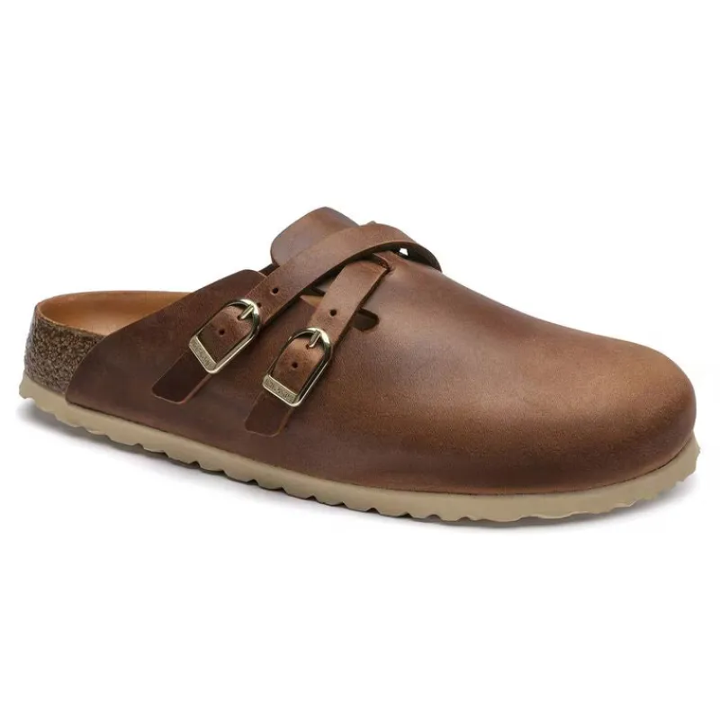 Birkenstock Blair HEX Leather Cognac sold by Zulily