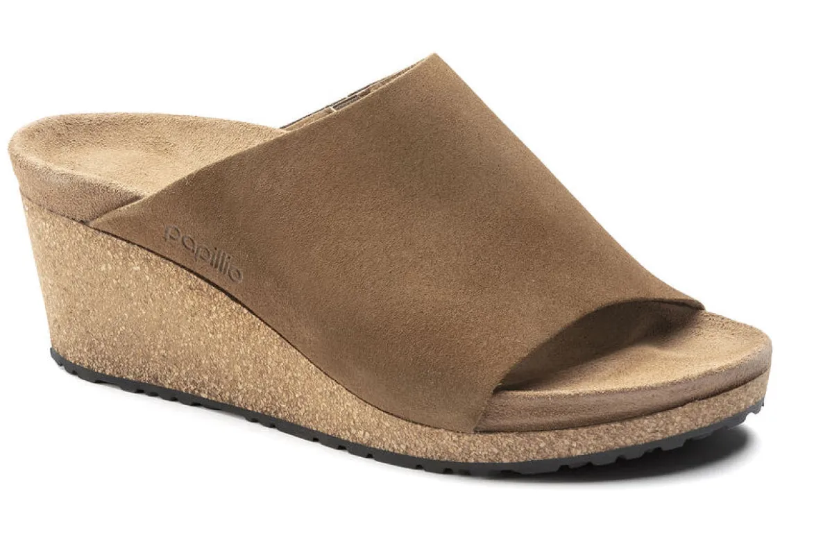 Birkenstock Namica Suede Leather Tea sold by Zulily