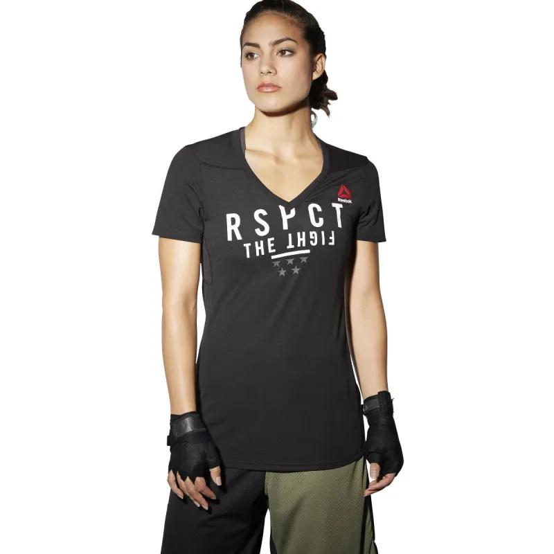 Reebok Women's Train Like A Fighter Perf Short Sleeve V Tee - Aj4433 sold by Zulily