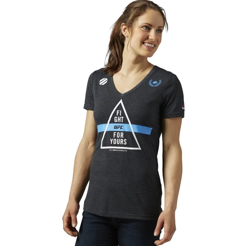 Reebok Women's Ufc Ufan Tri-Blend V-Neck Tee - Aj4407 sold by Zulily