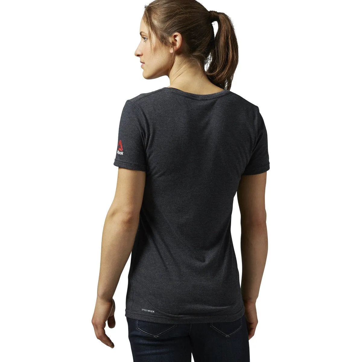 Reebok Women's Ufc Ufan Tri-Blend V-Neck Tee - Aj4407 sold by Zulily product image thumbnail 2