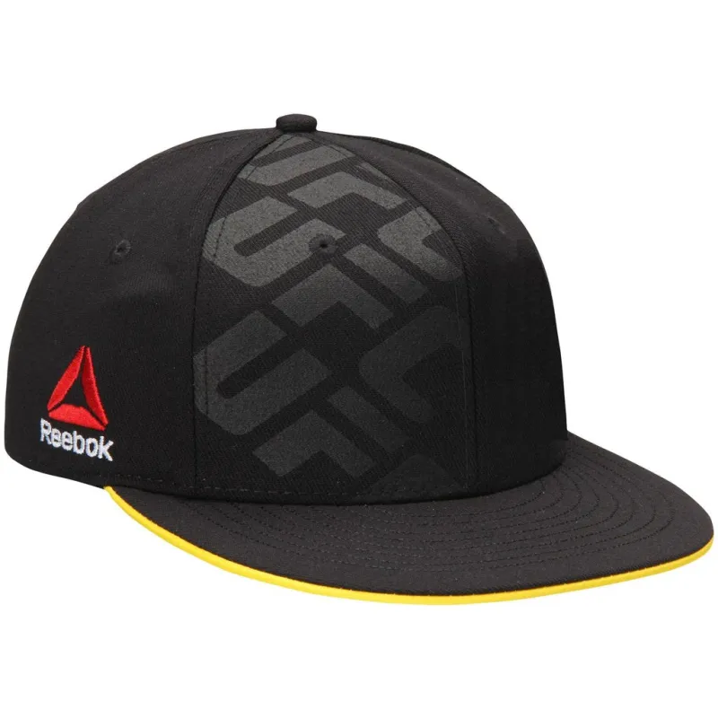 Reebok Ufc Flatbrim Snapback Hat - Black | Yellow - Vr56Z sold by Zulily
