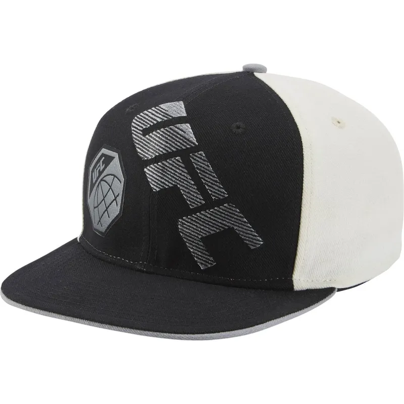 Reebok Ufc Flat Brim Snapback Hat - Black | Cream | Silver - Vw41Z sold by Zulily