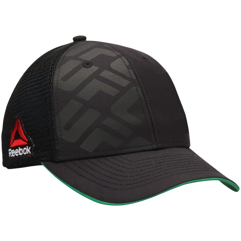 Reebok Ufc Meshback Trucker Snapback Hat - Black | Green - Vr57Z sold by Zulily
