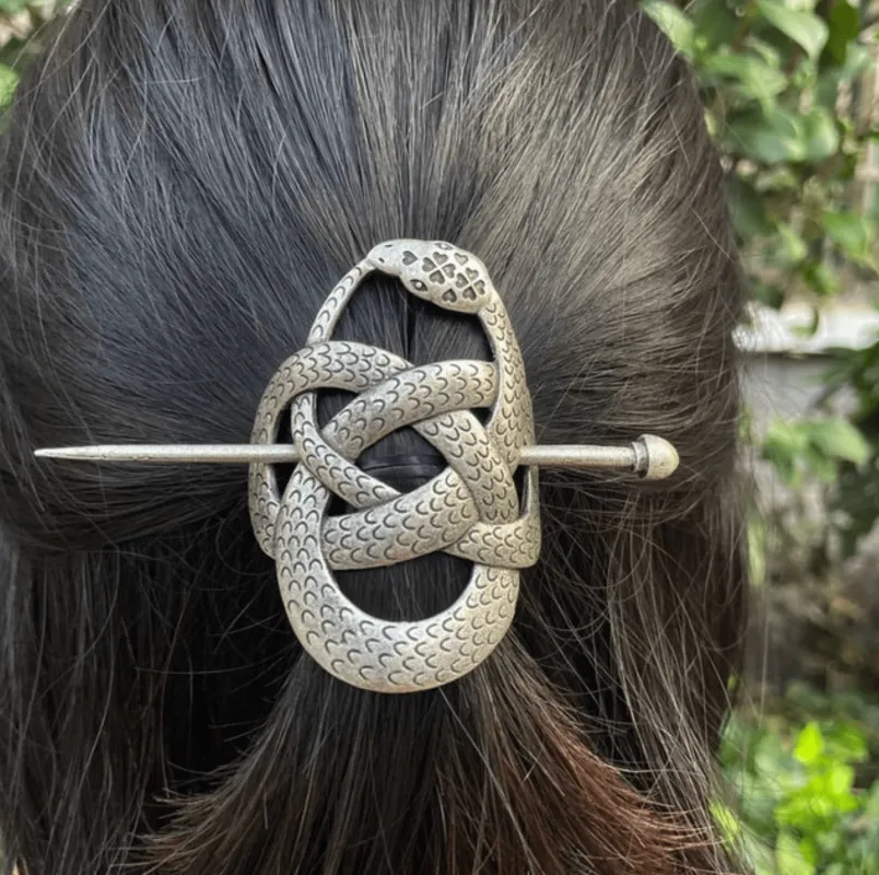 Silvertone Snake Knotted Celtic Hair Pin sold by Zulily