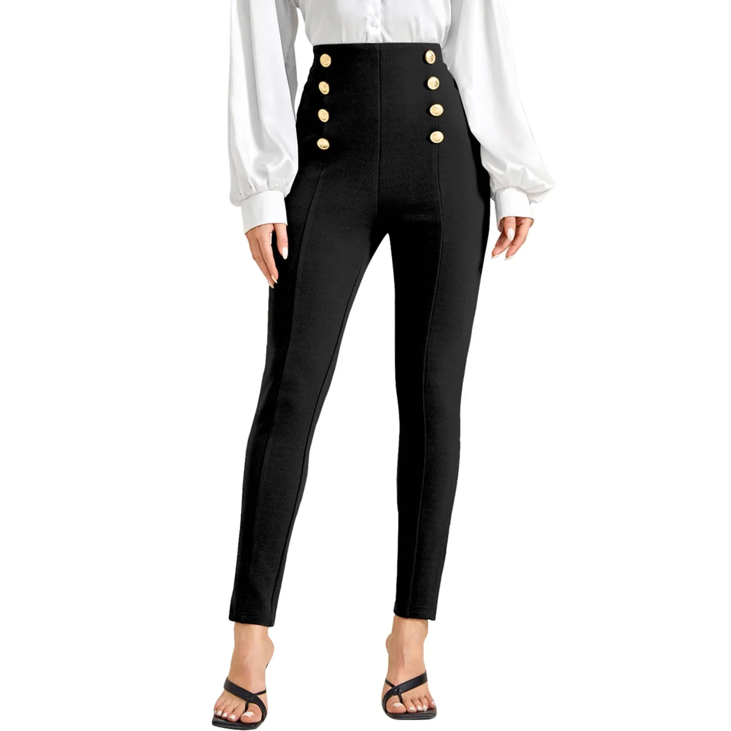 Black High Waist Skinny Pants sold by Zulily