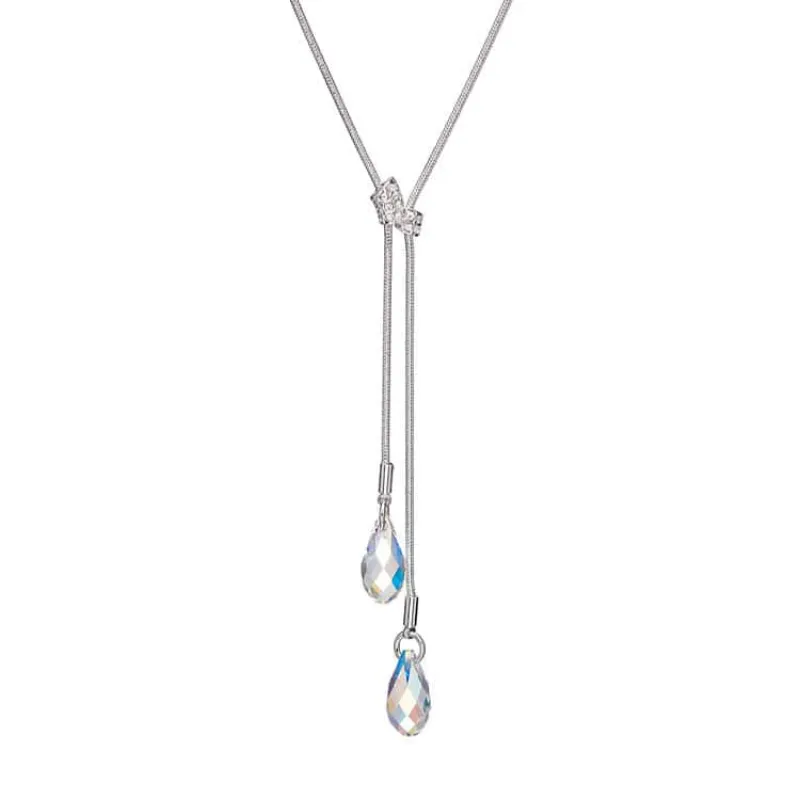 Ab Swarovski Crystal Necklace – Aurora Borealis Lariat Necklace With Swarovski Crystals sold by Zulily