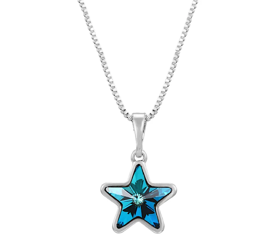 Bermuda Blue Swarovski Crystal Necklace – Vitrail Medium Swarovski Crystal Star Pendant Necklace sold by Zulily