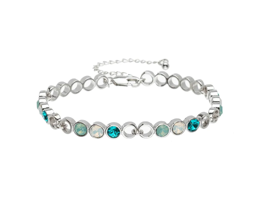 Adjustable Circular Linked Bracelet with Swarovski Crystals sold by Zulily