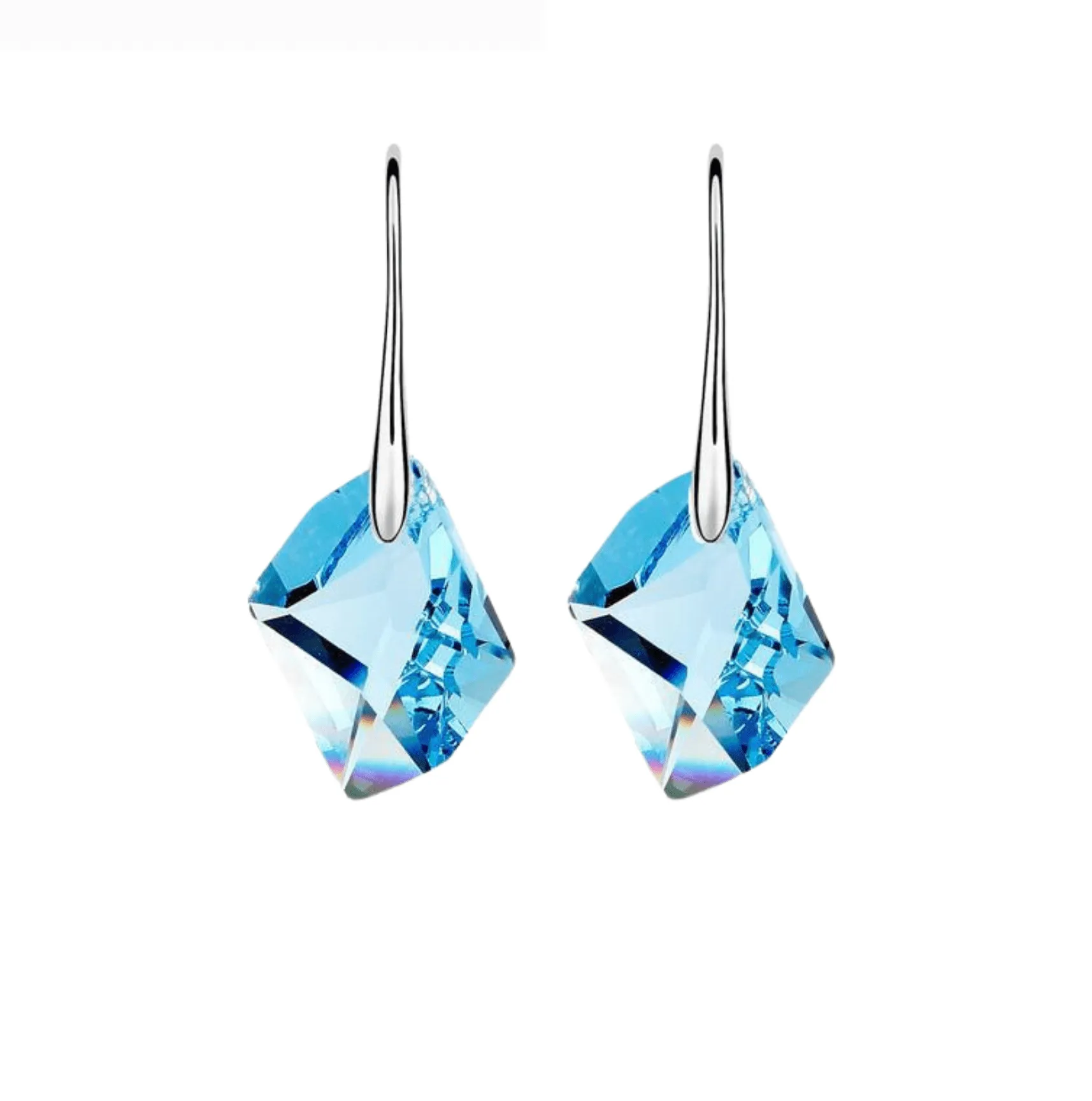 Aqua Swarovski Crystal Earrings – Cosmic Earrings With Swarovski Crystals sold by Zulily