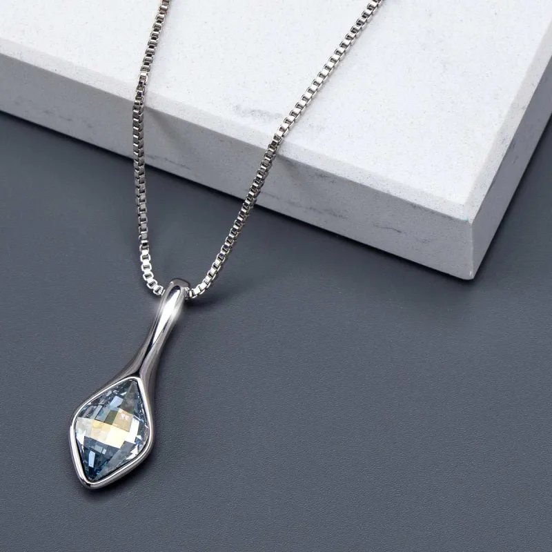 Blue Shade Swarovski Crystal Necklace – Tulip Marquis Crystal Pendant Necklace sold by Zulily