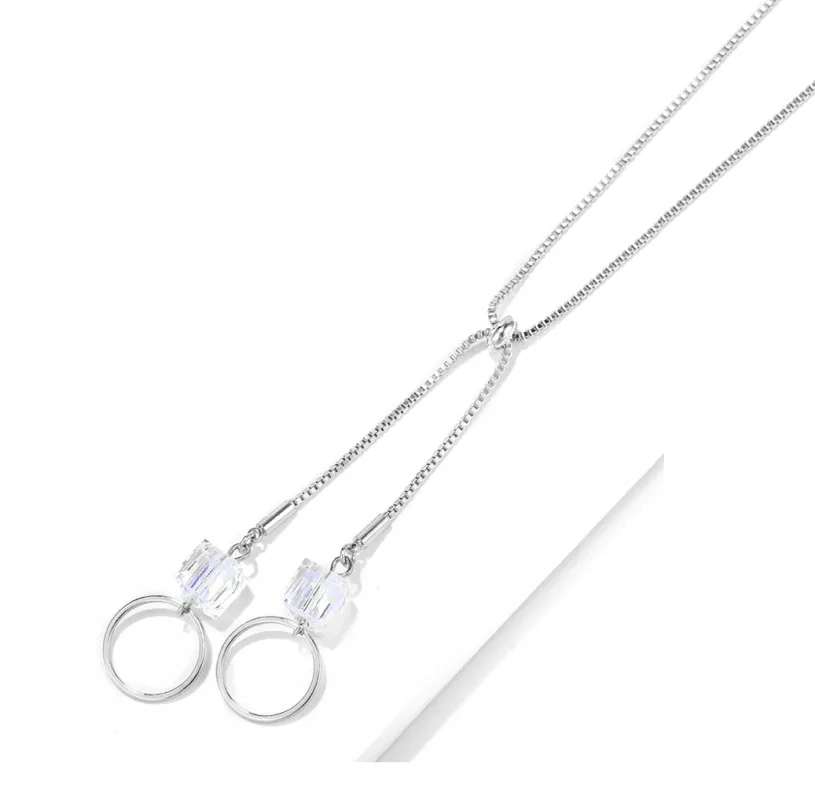 Aurora Borealis Swarovski Crystal Necklace – Aurroa Borealis Double Cube Swarovski Crystal Necklace sold by Zulily