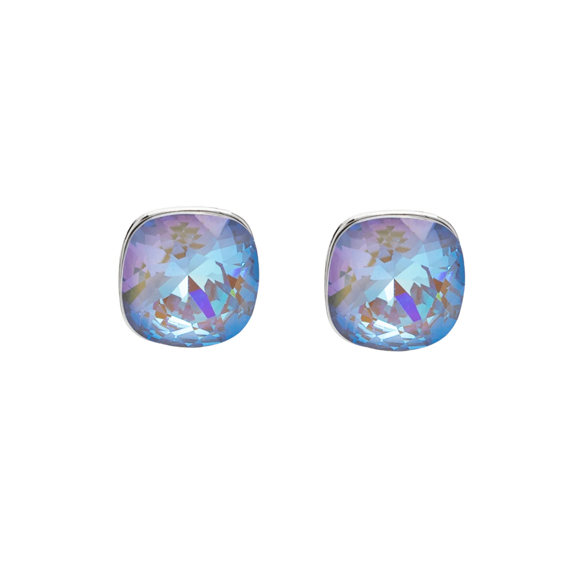 Blue Delite Swarovski Crystal Earrings – Cushion Cut Crystal Stud Earrings sold by Zulily product image thumbnail 2
