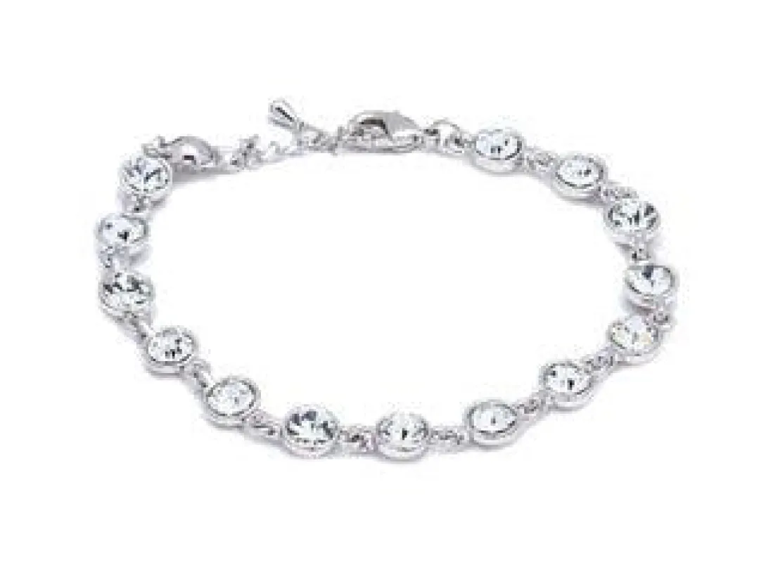 Clear Swarovski Crystal Bracelet – Purple Blue Shade Tennis Bracelet With Swarovski Crystals sold by Zulily