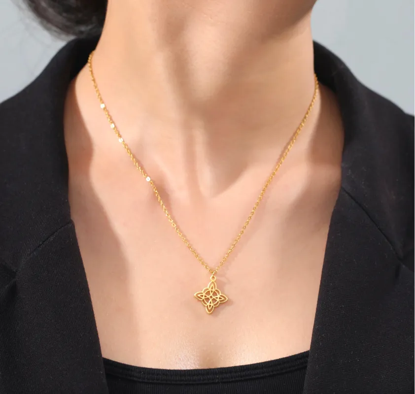 Goldtone Celtic Pendant Necklace sold by Zulily