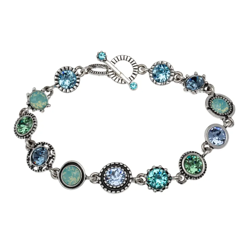 Green Blue Swarovski Crystal Bracelet – Blue Purple Charm Bracelet With Swarovski Crystals sold by Zulily