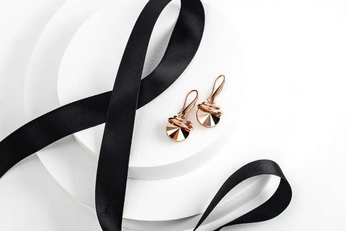 Rose Gold Swarovski Crystal Earrings – Rose Spring Drop Crystal Earrings sold by Zulily