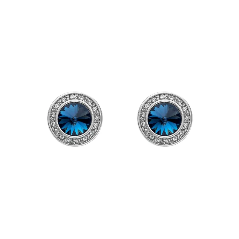 Silver Montana Swarovski Crystal Earrings – Crystal Classic Halo Stud Earrings sold by Zulily