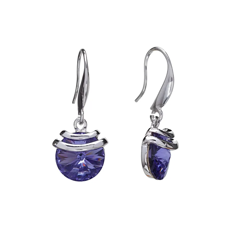 Silver Tanzanite Swarovski Crystal Earrings – Spring Drop Crystal Earrings sold by Zulily