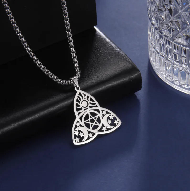 Silvertone Moon & Star Pendant Necklace sold by Zulily