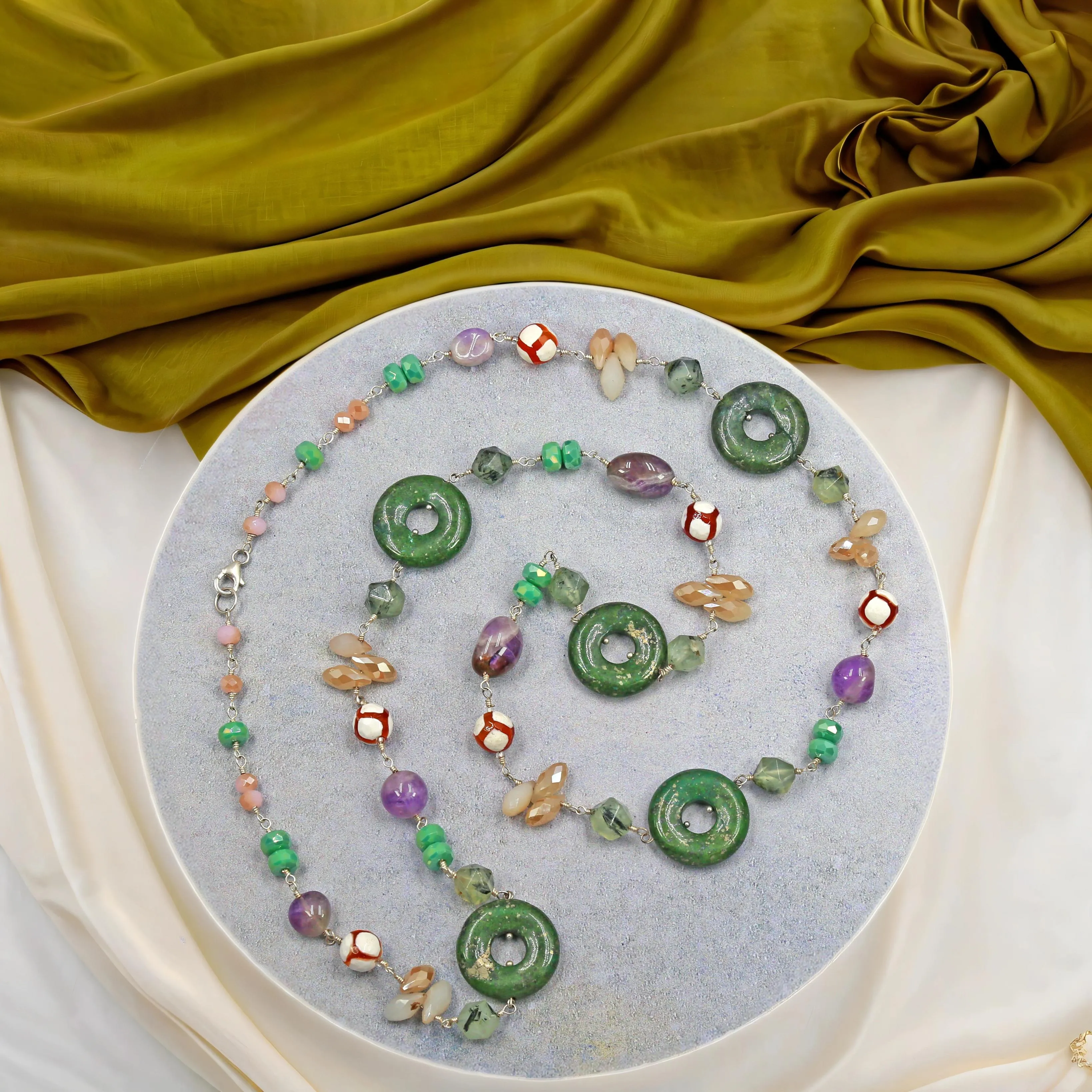 MGR Women's Multi-Gem Donut Pendant Necklace sold by Zulily product image thumbnail 2