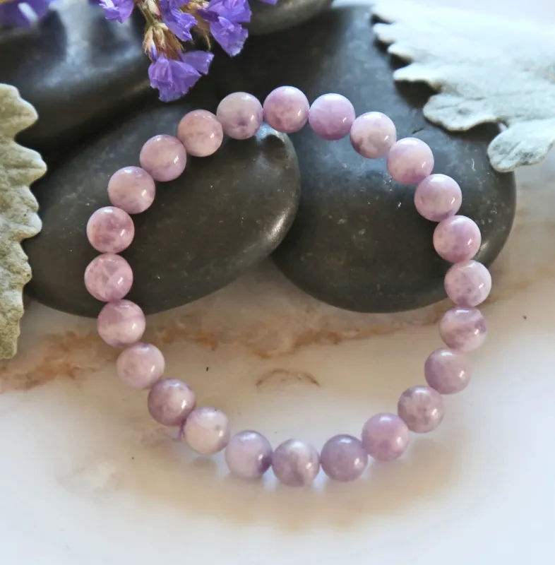 MGR Women's Stretch Lavender Jade Bead Bracelet sold by Zulily