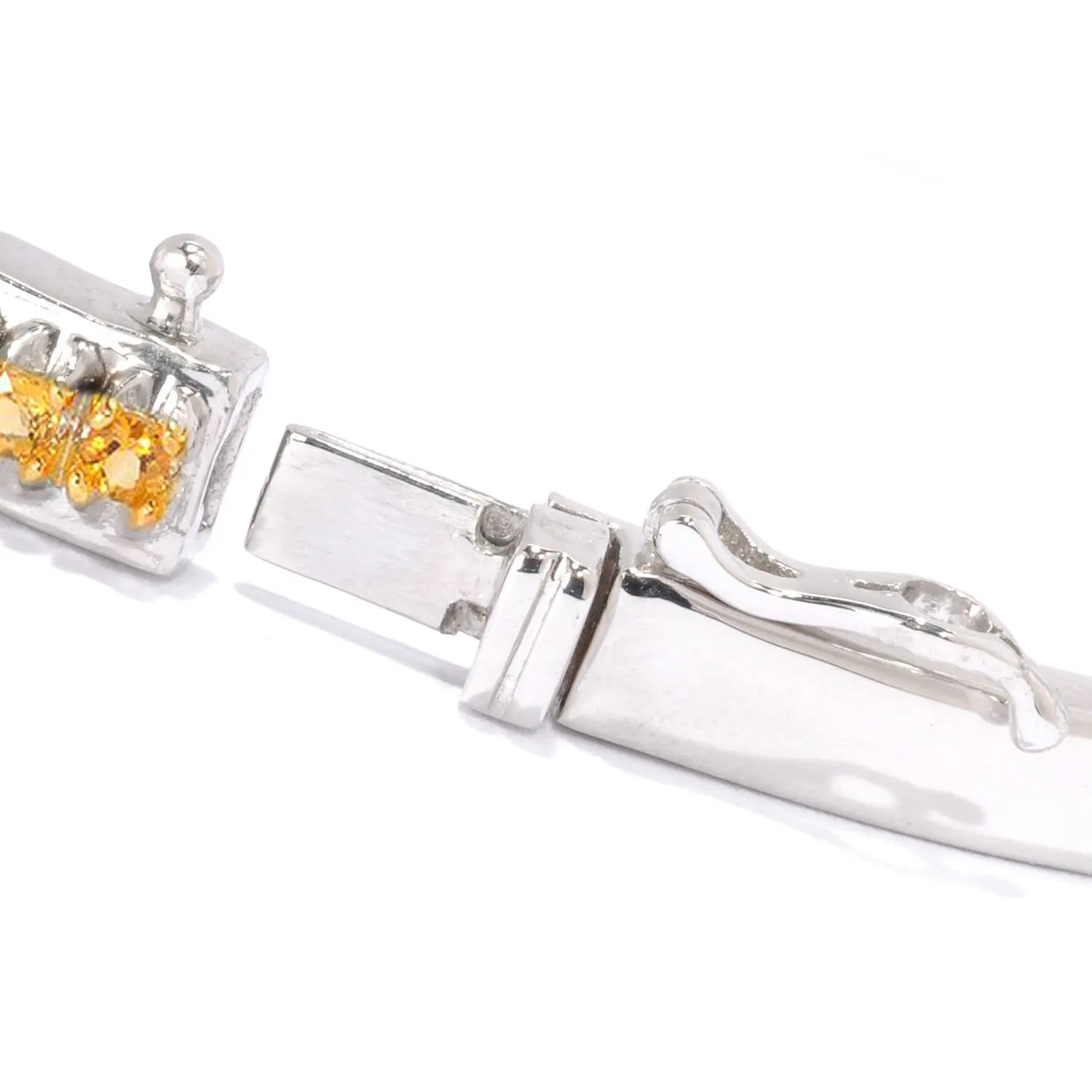 1.10CT Natural Citrine Sterling Silver Bangle Bracelet sold by Zulily product image thumbnail 2