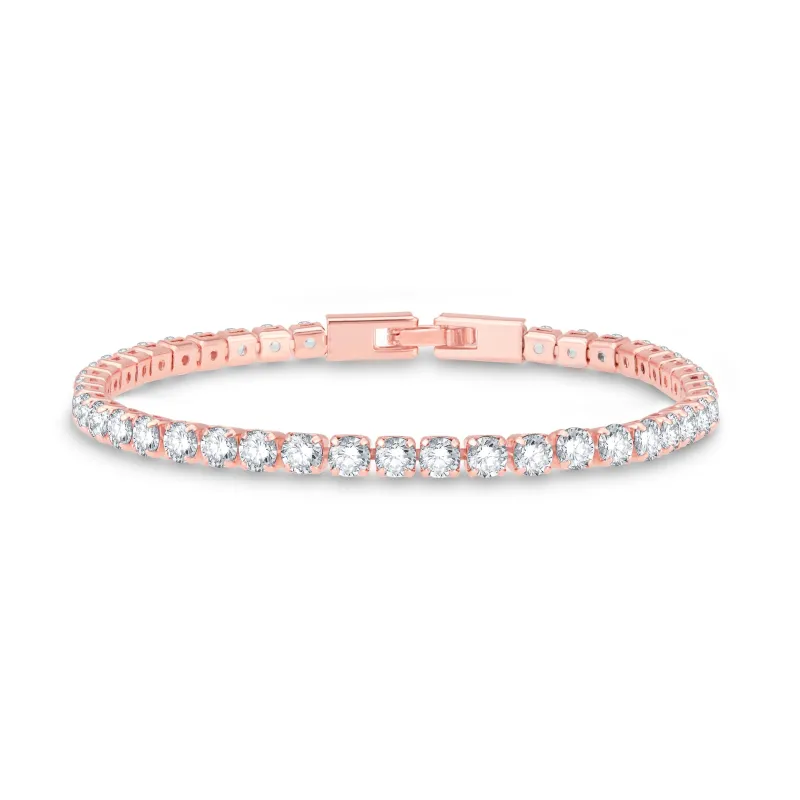Cubic Zirconia Rose Goldtone Tennis Bracelet sold by Zulily