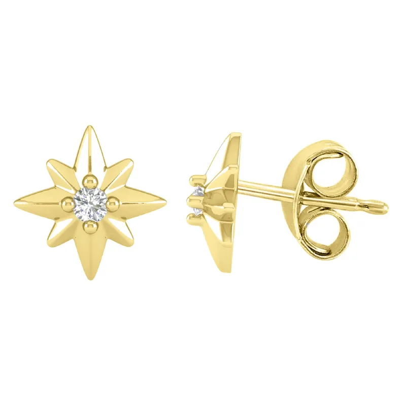 Moissanite Gold over Sterling Silver Star Stud Earrings sold by Zulily