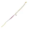 Freshwater Pearl and Multicolor Gemstone Beaded Adjustable Bracelet sold by Zulily