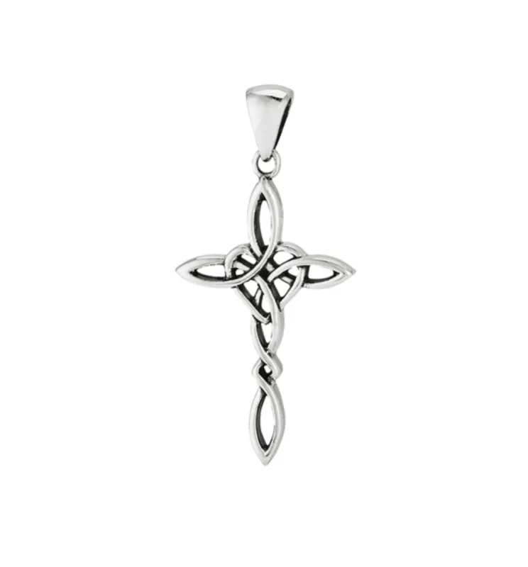 Sterling Silver Interwoven Celtic Heart & Cross Pendant sold by Zulily