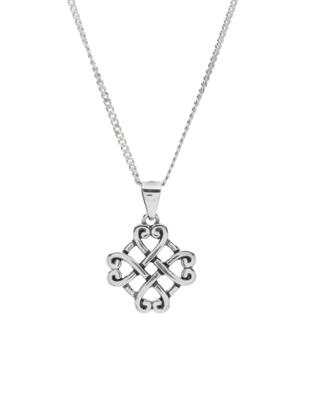 Sterling Silver Curved Celtic Pendant Necklace sold by Zulily
