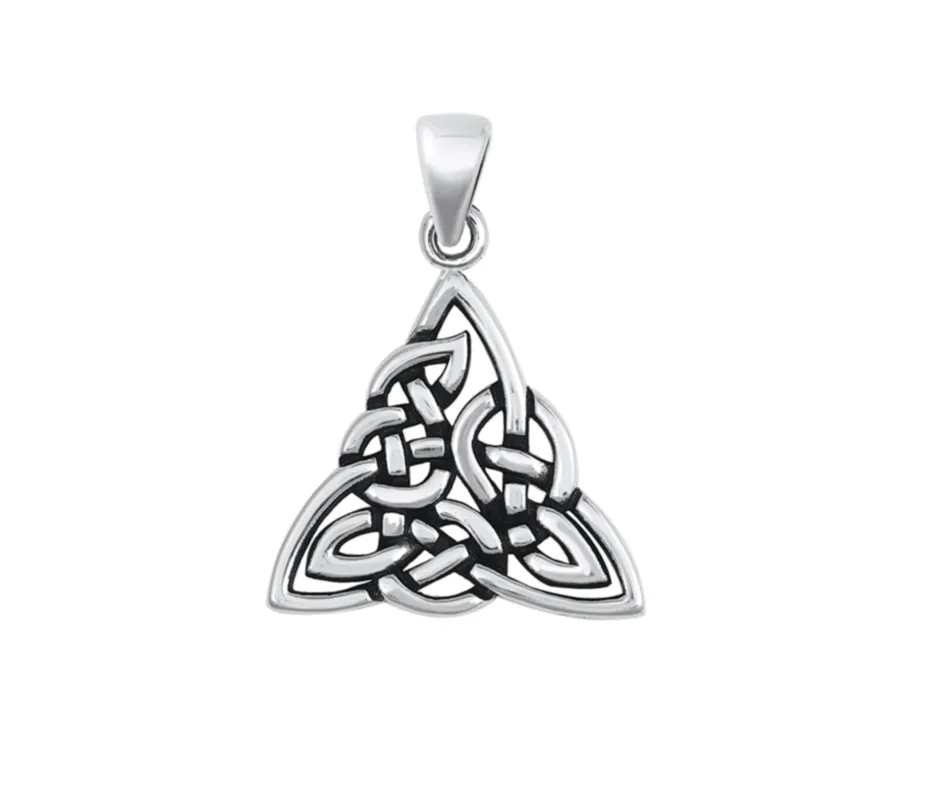 Sterling Silver Celtic Knotted Triangular Pendant sold by Zulily