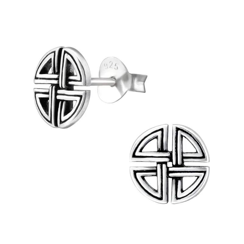 Sterling Silver Circular Celtic Stud Earrings sold by Zulily