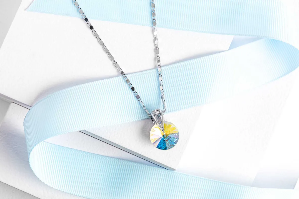 Crystal AB Rivoli Pendant Necklace with Swarovski Crystals by callura sold by Zulily