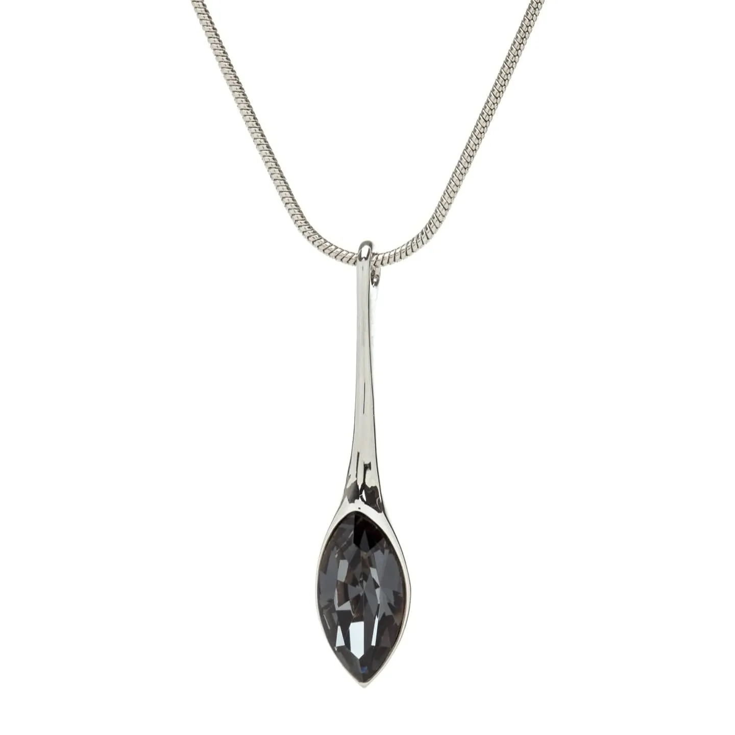 Elegant Long Silvernight Marquis Navette Drop Necklace with Swarovski Crystals by callura sold by Zulily