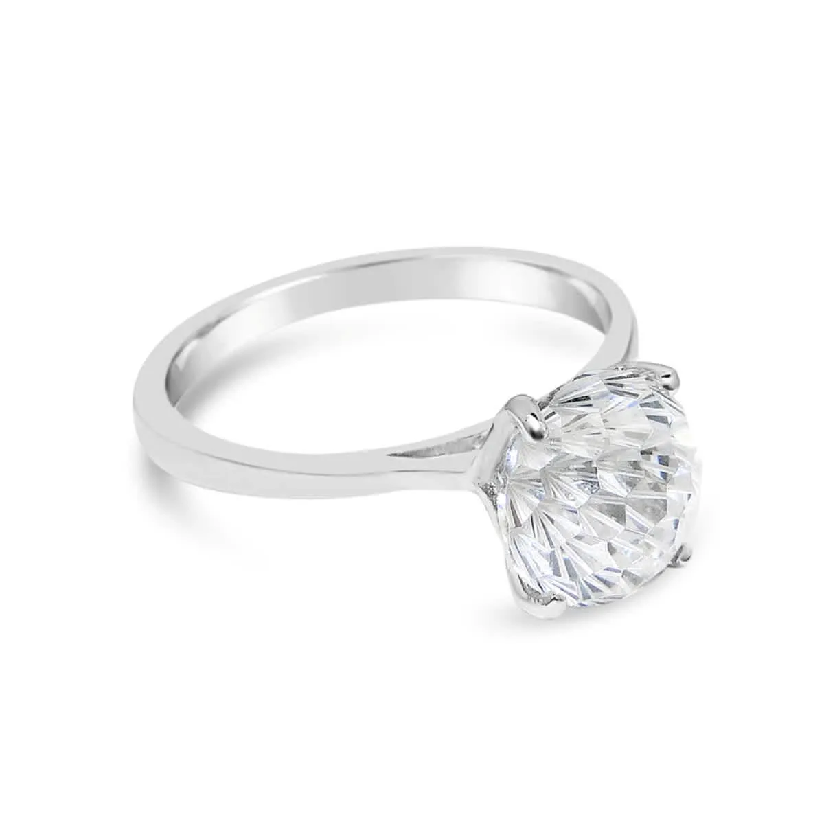 Vera & Co Sterling Silver Solitaire Women Ring with Clear CZ size 8 sold by Zulily