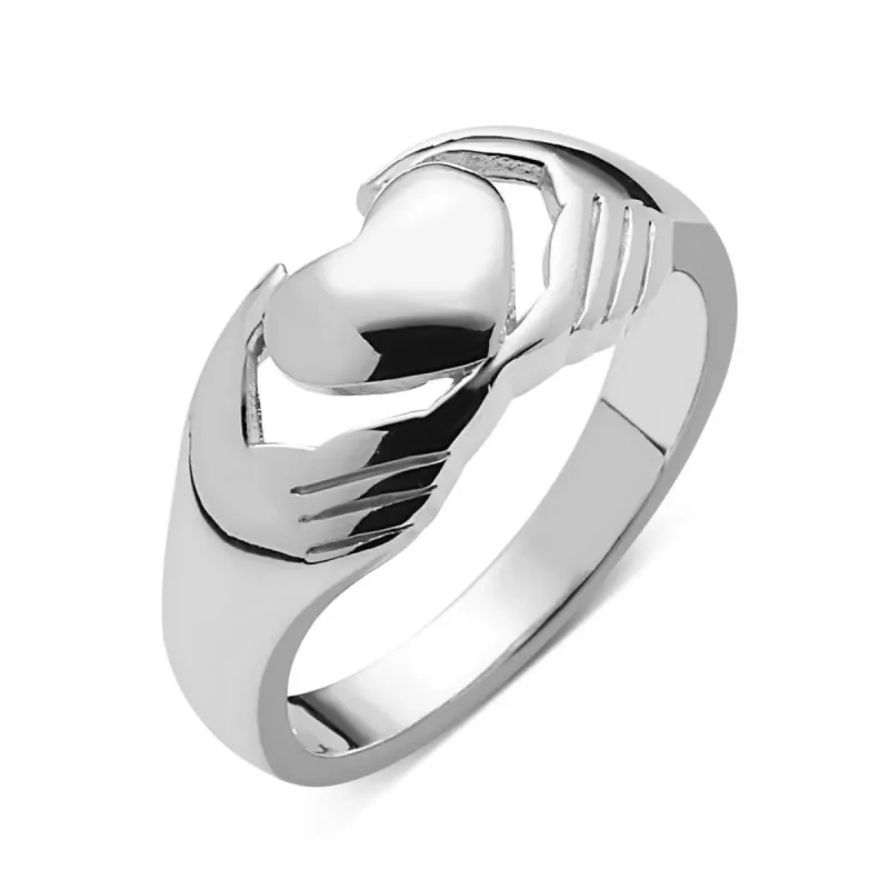 Vera & Co Sterling Silver Claddagh Ring for Women Size 9 made by Zulily