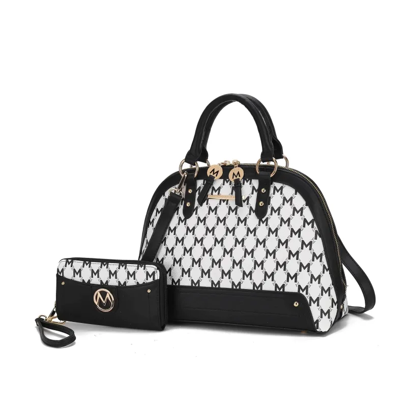 MKF Collection by Mia K. Frida Vegan Leather Women’s Satchel with matching Wallet sold by Zulily