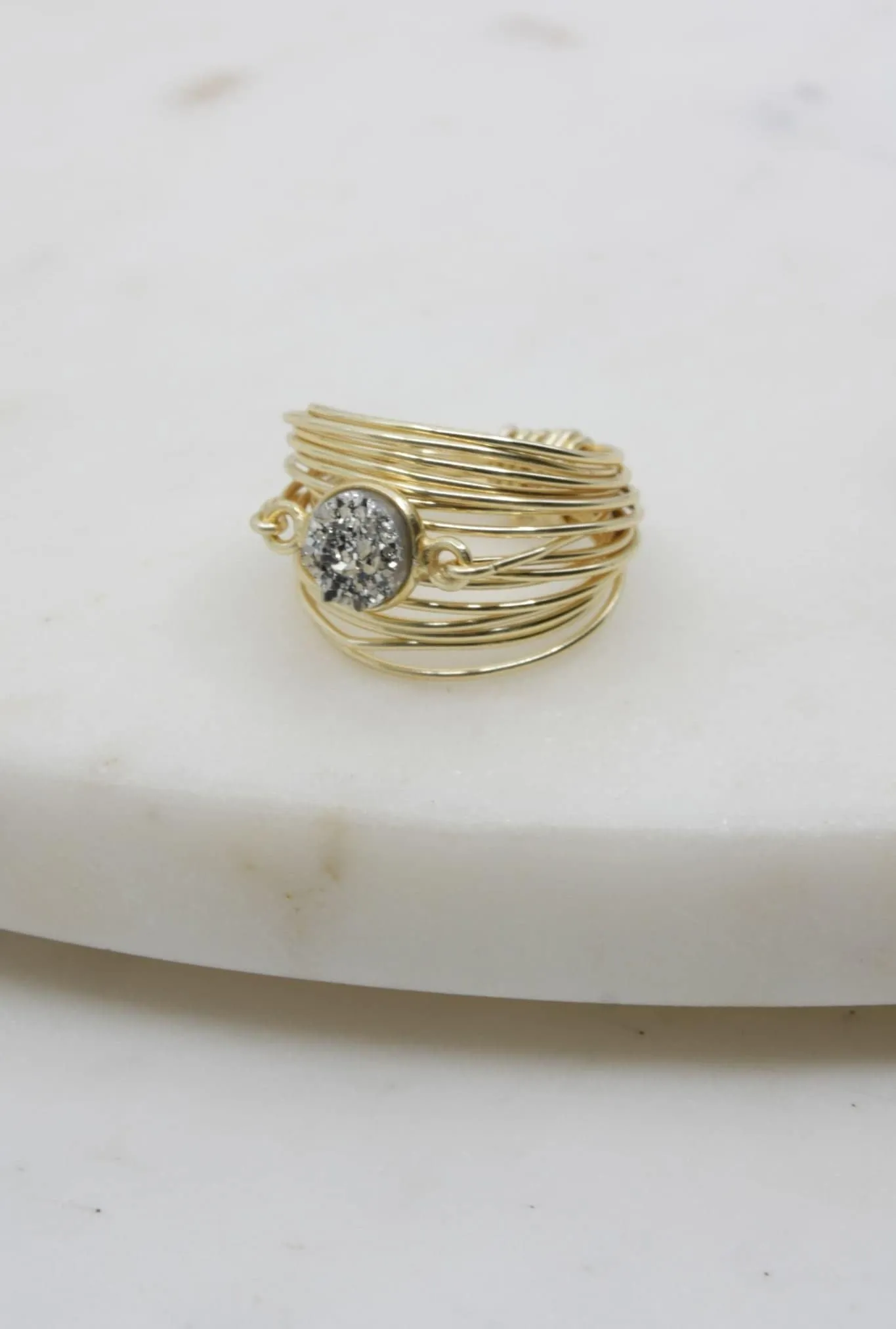 Torrey Ring with Silver Druzy sold by Zulily product image thumbnail 3