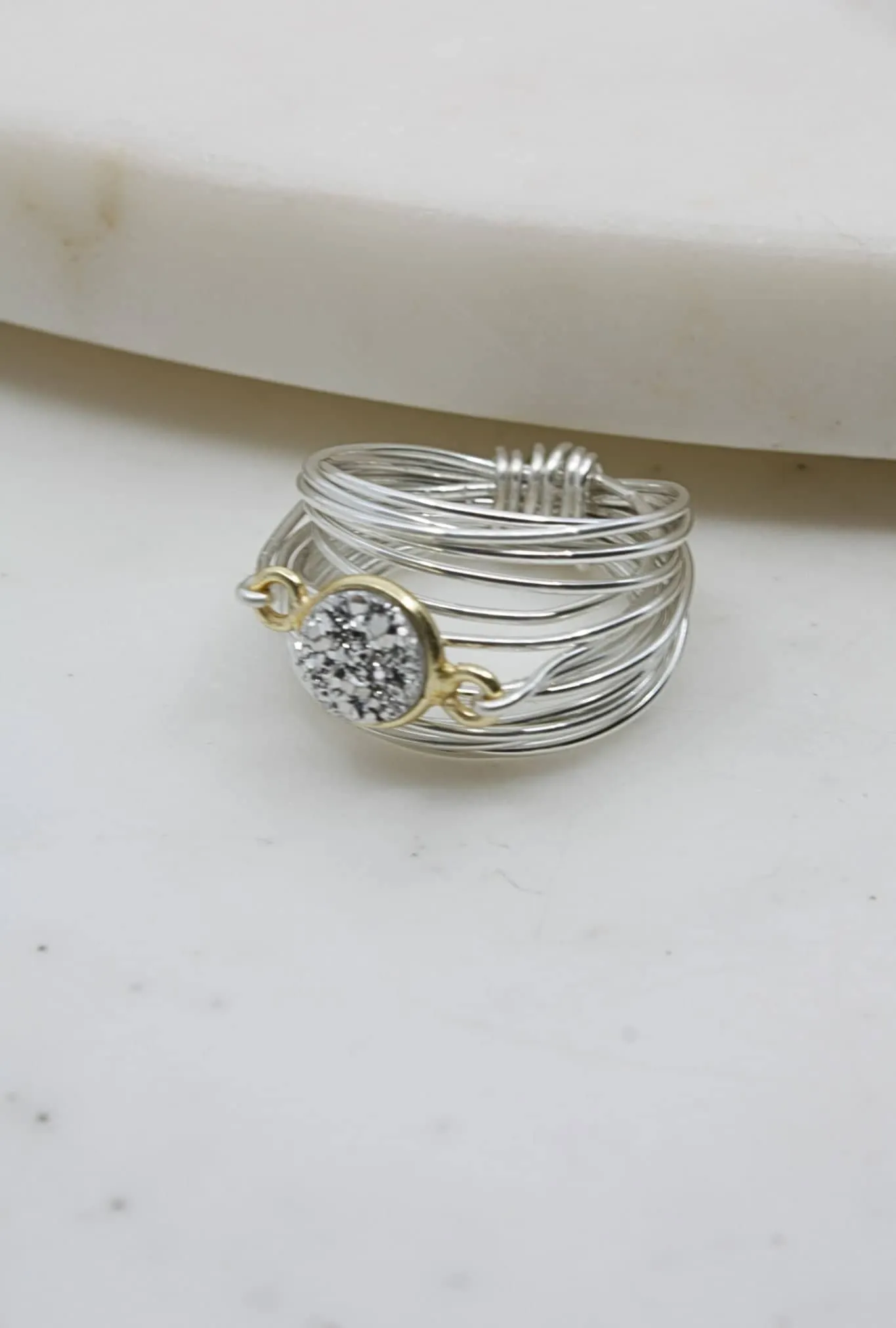 Torrey Ring with Silver Druzy sold by Zulily product image thumbnail 4