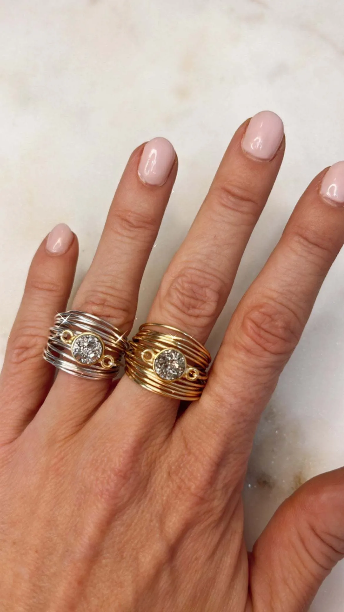 Torrey Ring with Silver Druzy sold by Zulily product image thumbnail 2