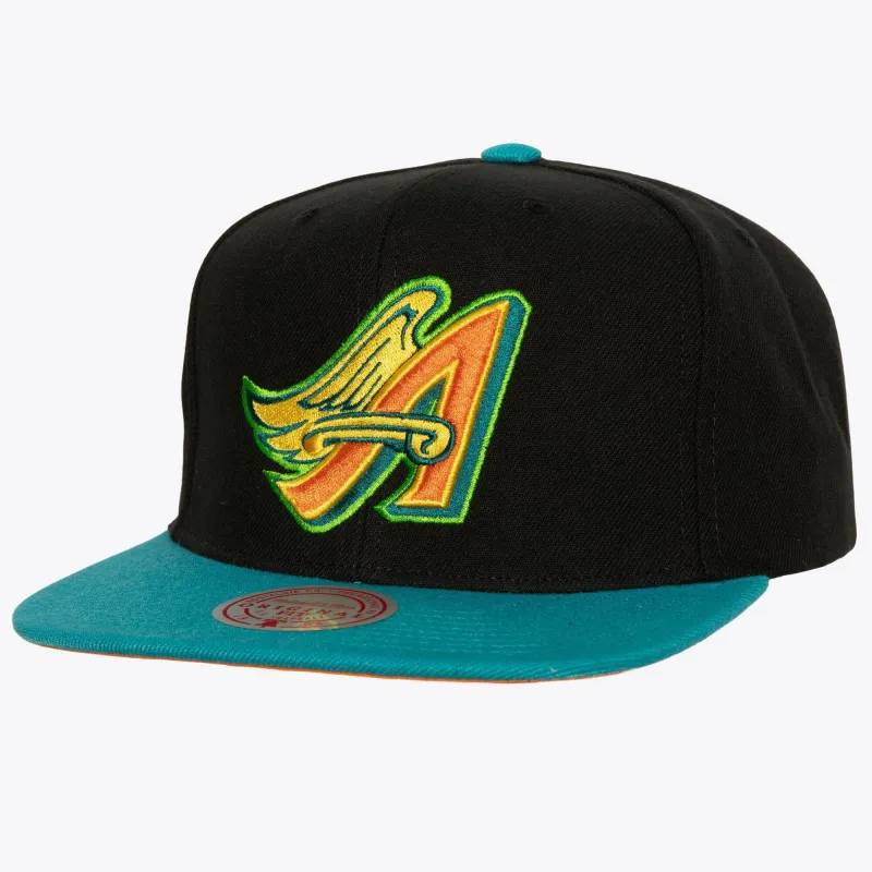 Mitchell & Ness Men's Mlb Citrus Cooler Snapback Coop Angels - Black made by Mitchell & Ness