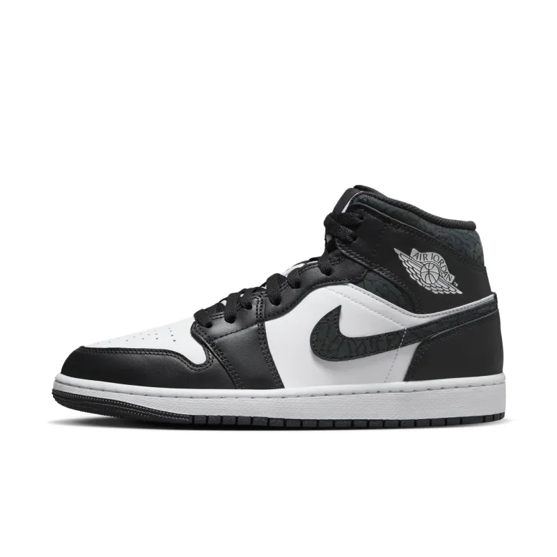 Air Jordan Men's Retro 1 Mid Se 'Panda Elephant' - Fb9911-001 sold by Zulily