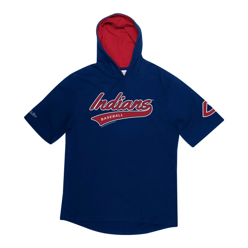 Mitchell & Ness Men's Mlb Short Sleeve Hoody Cleveland Indians made by Mitchell & Ness